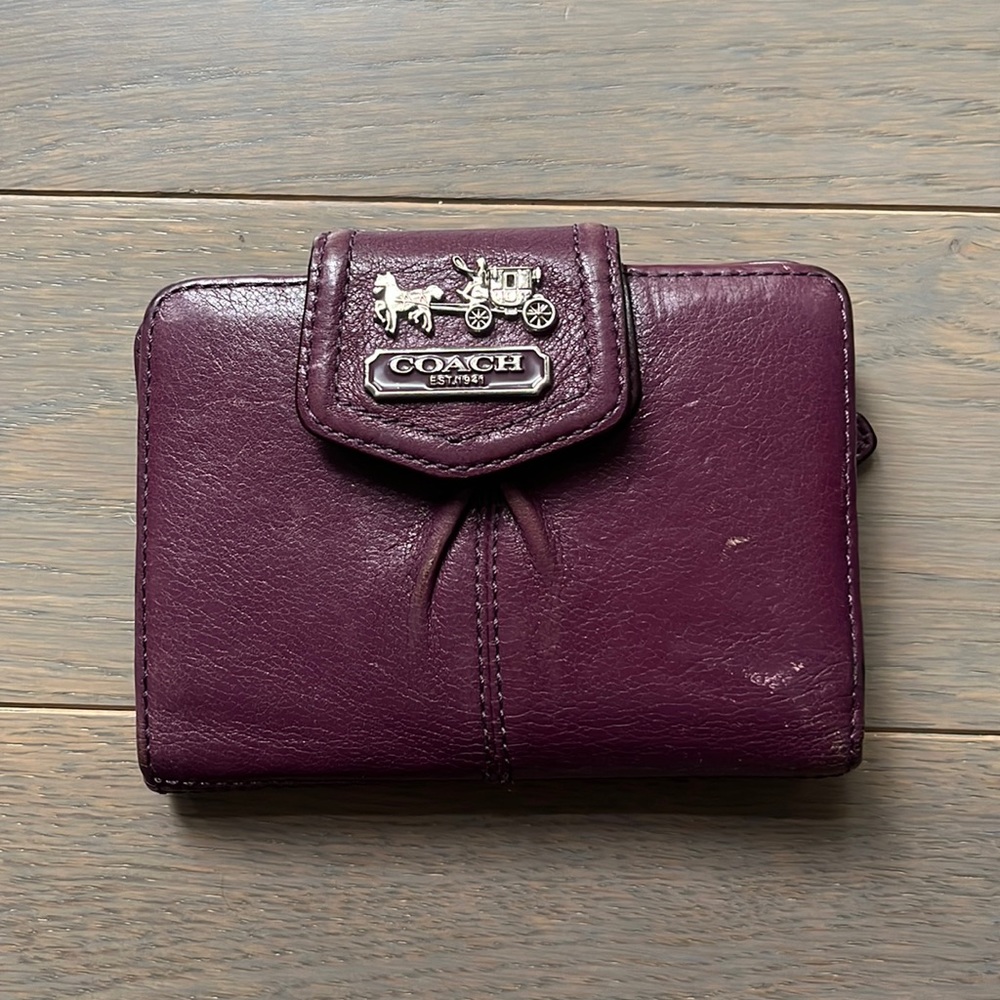 Leather coach wallet